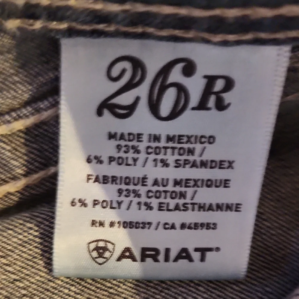 Ariat Turuoise Blue Women's Studded Denim Jeans 26R - Picture 6 of 14